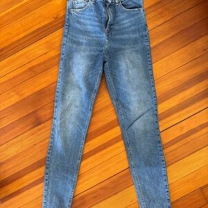 Zara Blue Skinny Jeans Medium Wash Denim